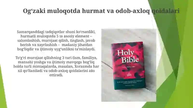 Madaniy stereotiplar va ogʻzaki muloqot 4