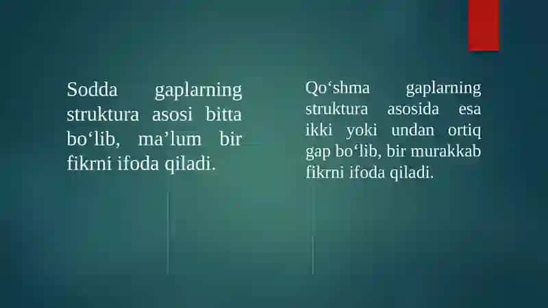 Gaplarning tuzilish jihatidan turlari 4