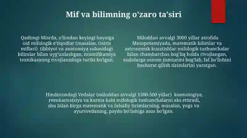 Qadimgi Sharqda asotiriy tasavvurlar va falsafiy bilimlarining paydo bolishi 4