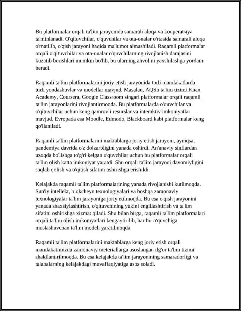 Raqamli ta'lim platformalarini maktablarga joriy etish 4