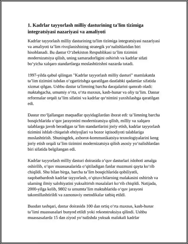 KADRLAR TAYORLASH MILLIY DASTURINI TA'LIM TIZIMIDA AMALGA OSHIRILISHI 4