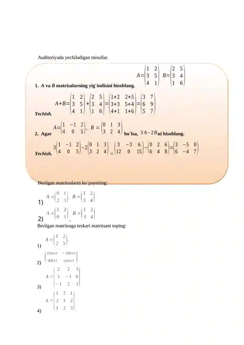Teskari Matritsalar 4