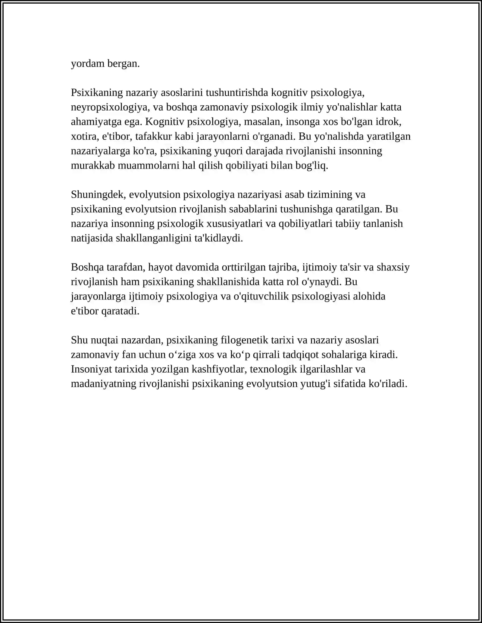 PSIXIKANING FELOGENETIK TARAQIYOTI 4