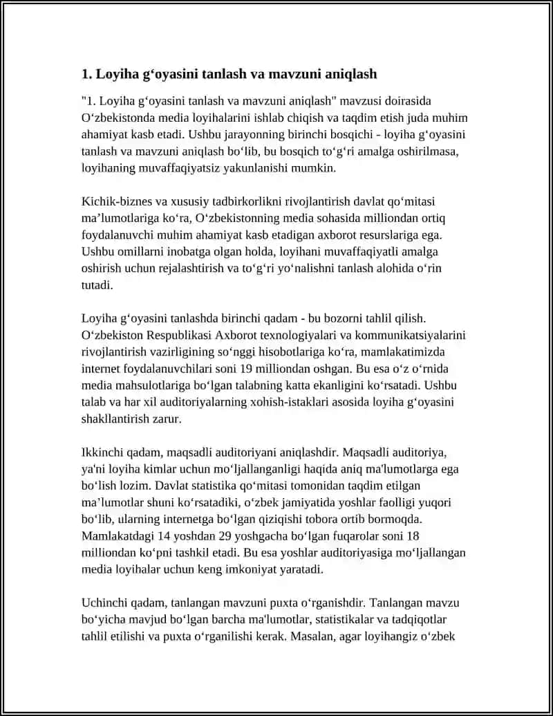 OʻZ MEDIA LOYIHASINI ISHLAB CHIQISH VA TAQDIM ETISH 4