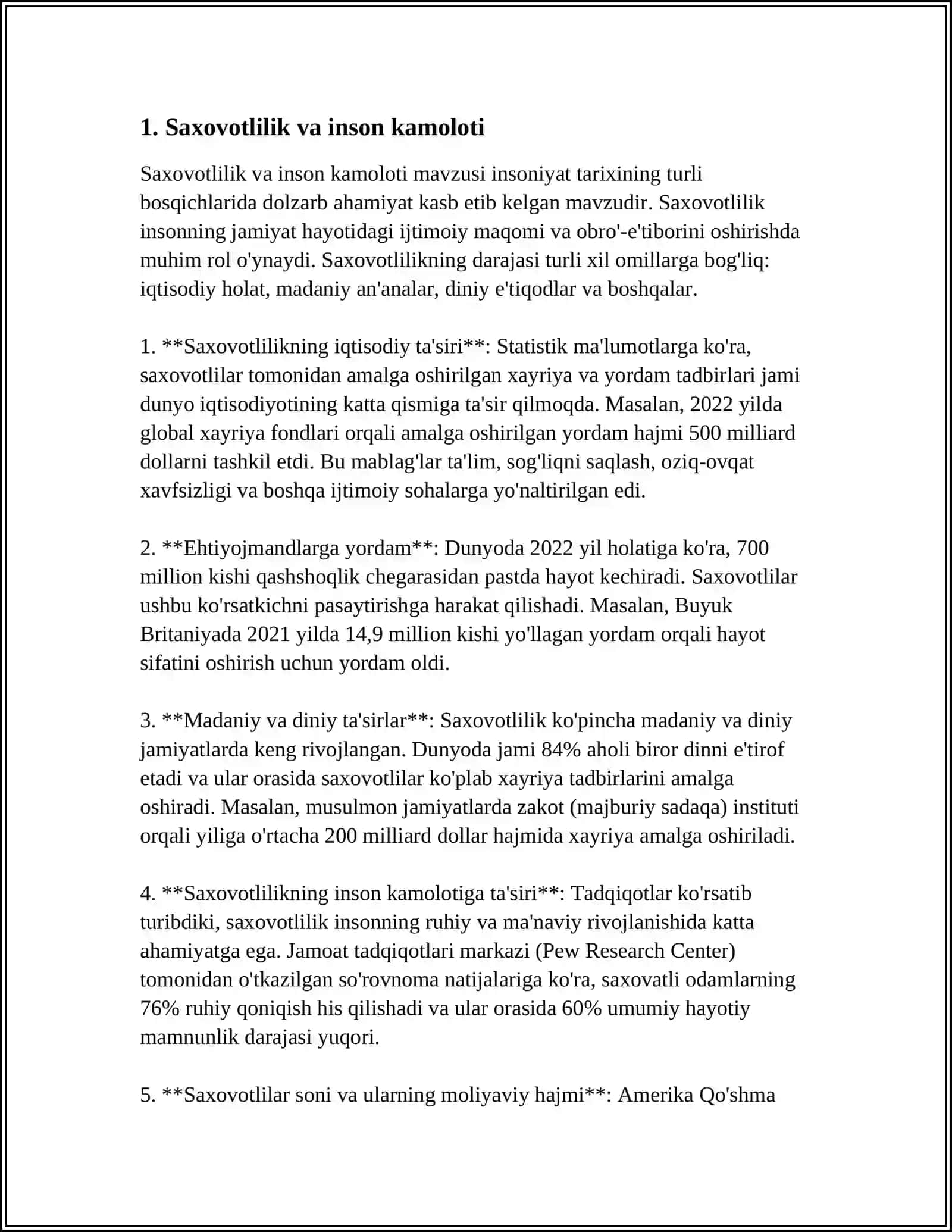 SAXOVOTLILIKNING INSON MA'NAVIY KAMOLOTIDAGI O'RNI VA AHAMIYATI 4