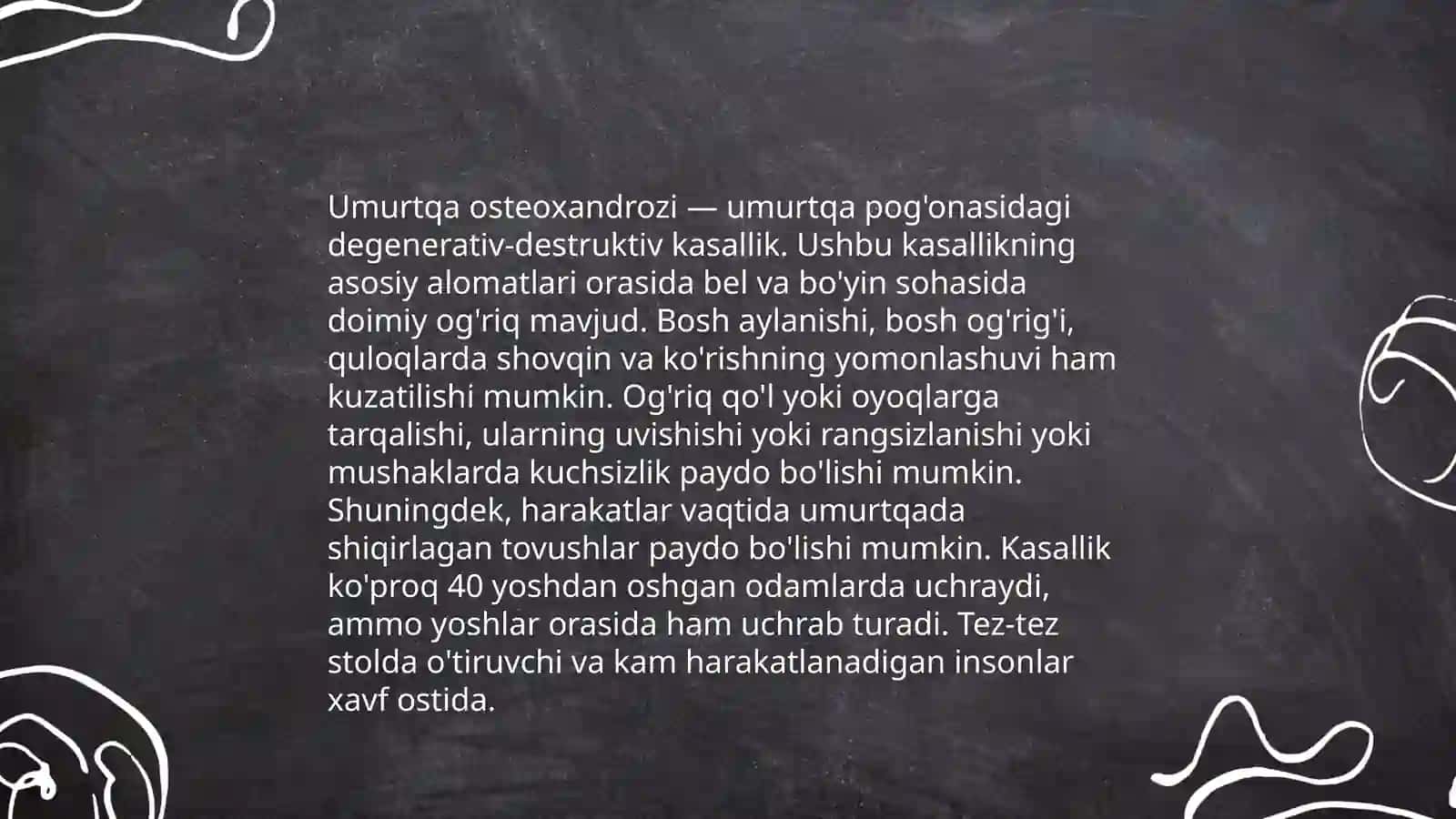 Umurtqalar osteoxandrozi spondilyoz spondiloartroz 4