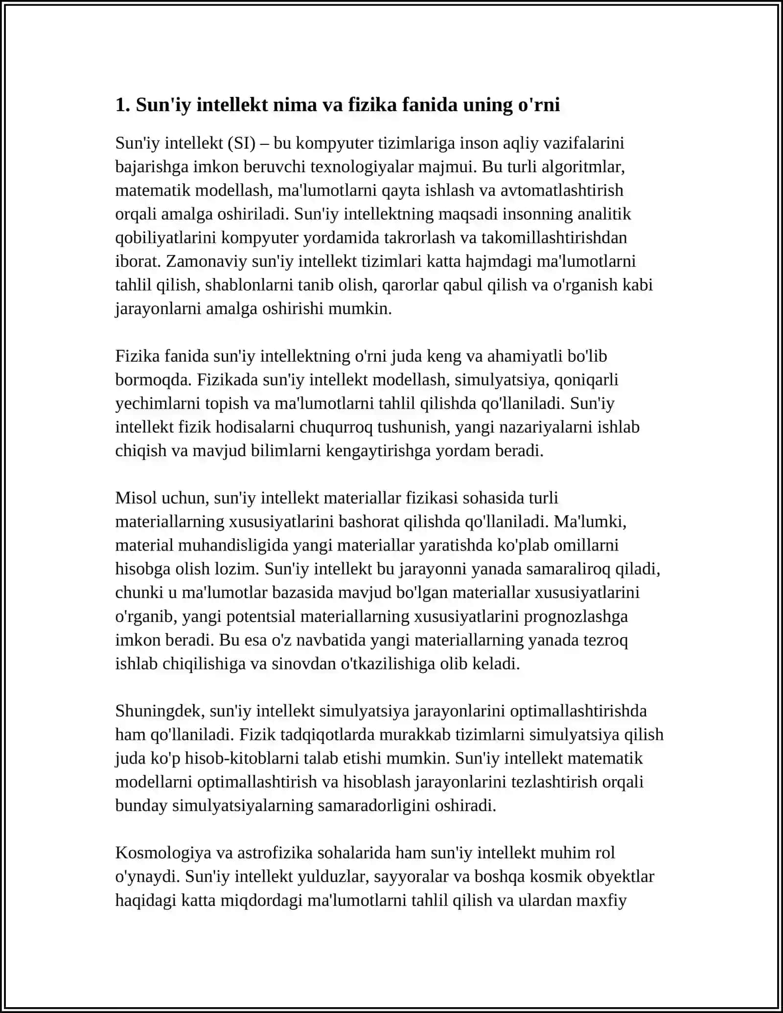 FIZIKA FANINI O'QITISHDA SUNIIY INTELEKT TEXNOLOGIALARIDAN FOYDALANISH 4
