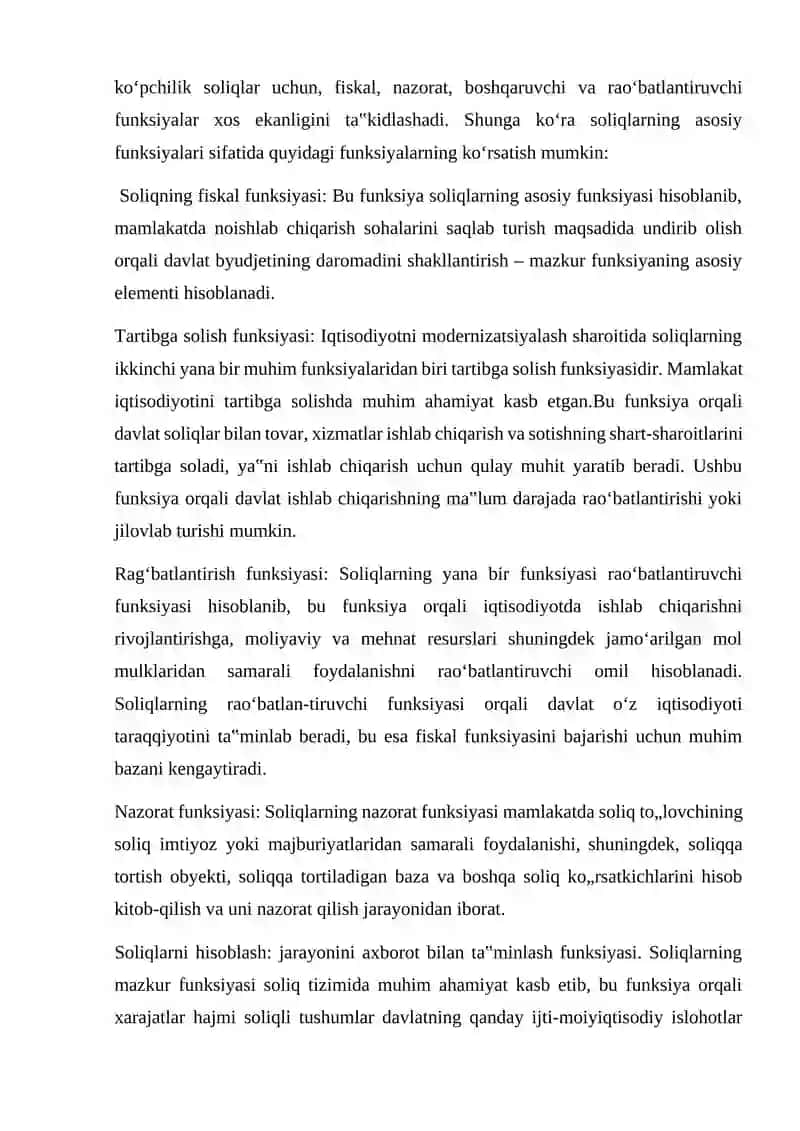 SOLIQ TIZIMINING RAQOBATBARDOSH IQTISODIYOTDAGI O’RNI 4