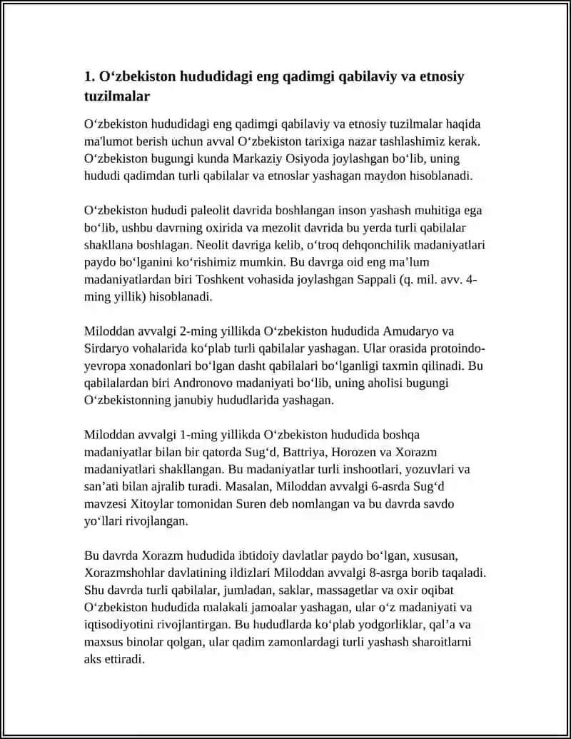 O'ZBEK DAVLATCHILIGI TARIXI: YURTIMIZDAGI ENG QADIMGI DAVLATLAR 4