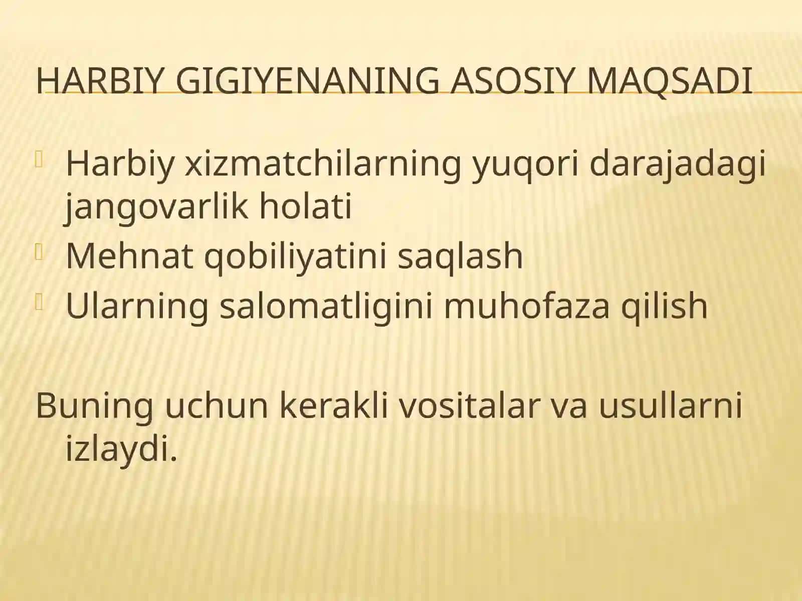 statsionar va dala sharoitida qo'shinlarni joylashtirishni sanitar nazorati 4