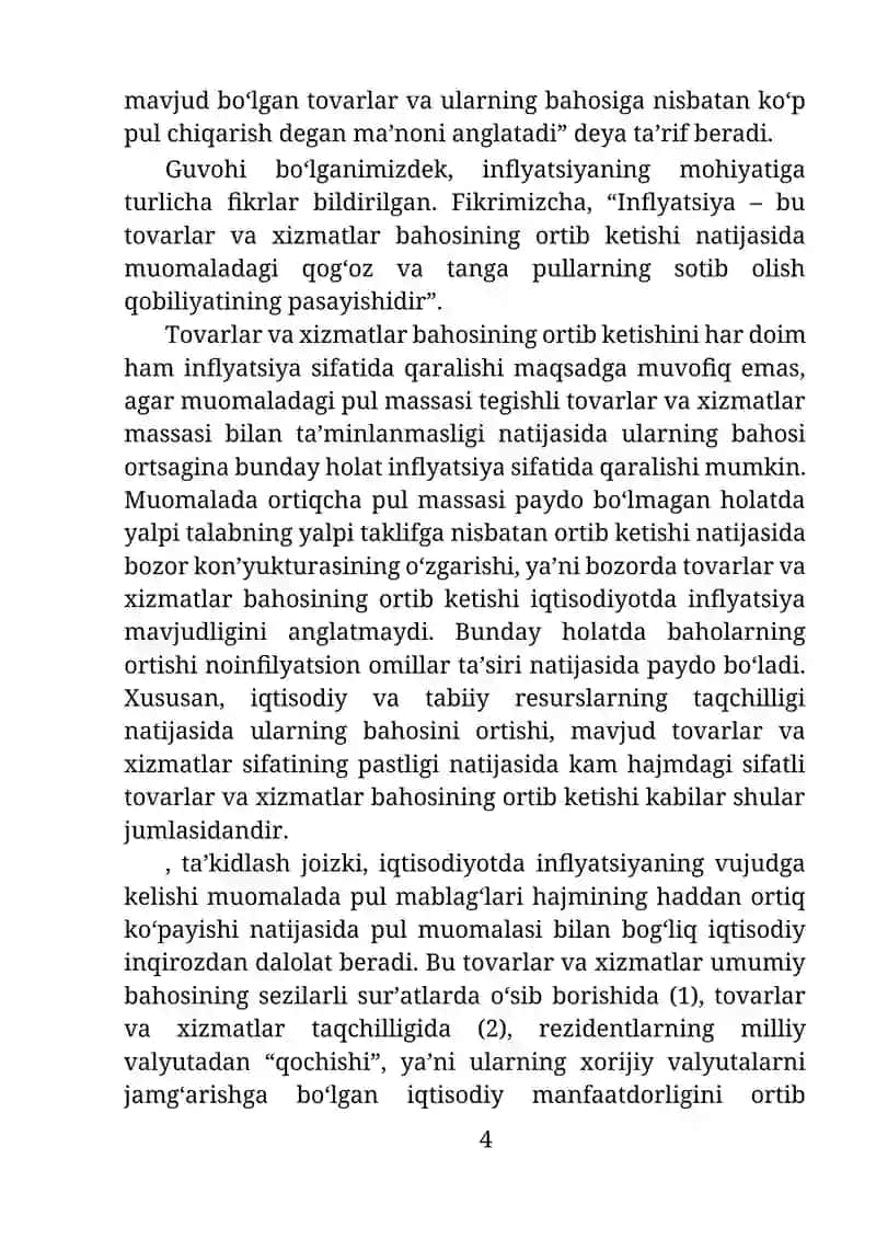Inflyatsiya va unga qarshi kurashish yo‘llari 4