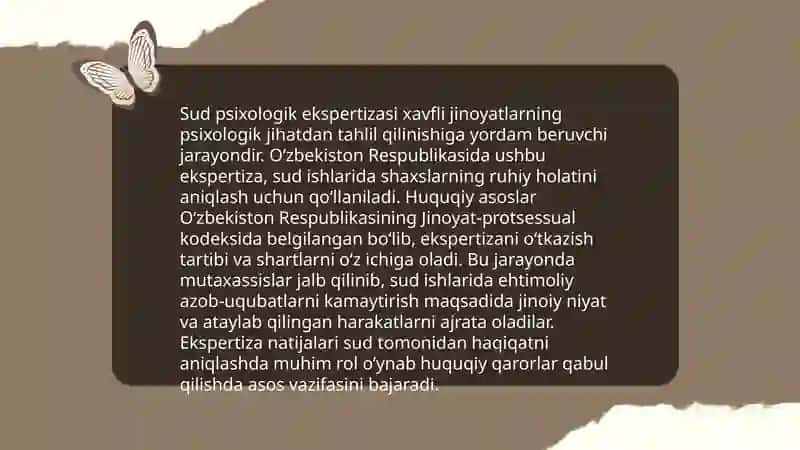 Sud psixologik ekspertizasining Zamonaviy imkoniyatlari 4