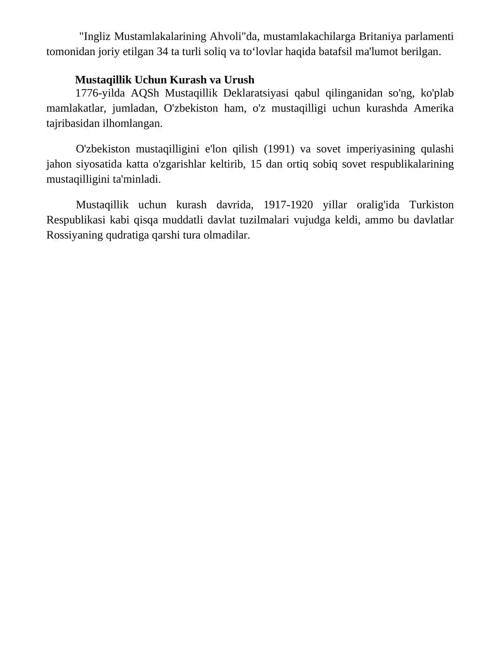 Mustaqillik Deklaratsiyasi va uning tarixiy ahamiyati 4