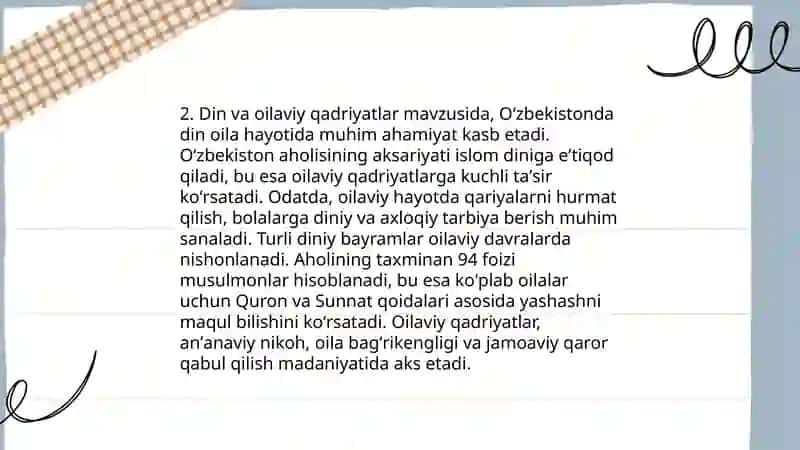 Musulmon davlatlar psixologlarining oila haqidagi tushunchalari 4