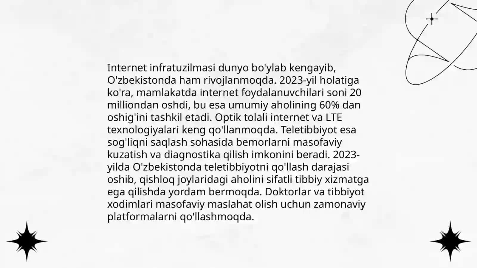 Samarali sog'liqni saqlash tizimini ta'minlash:Internetga asoslangan teletibbiyot tizimi 4