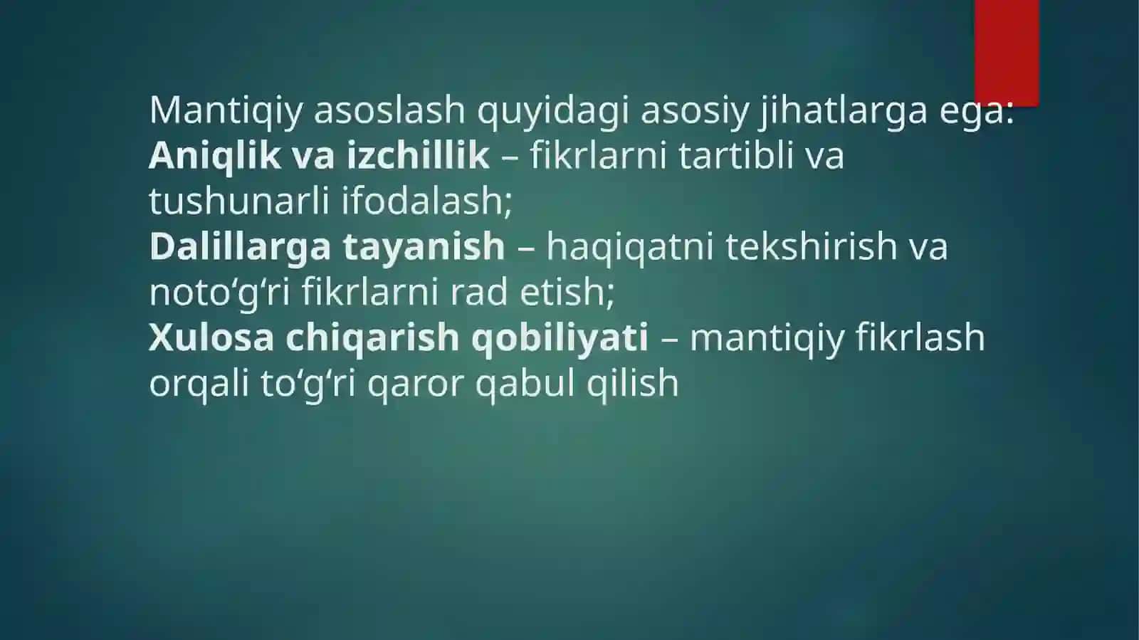 Mantiqiyasoslash:nazariyavaamaliyotuyg’unligi 4