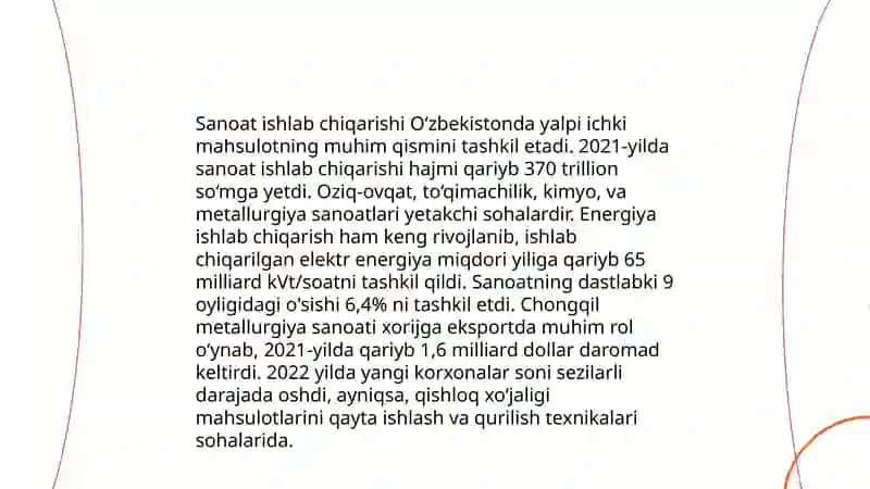 Sanoat ishlab chiqarish statistikasi 4
