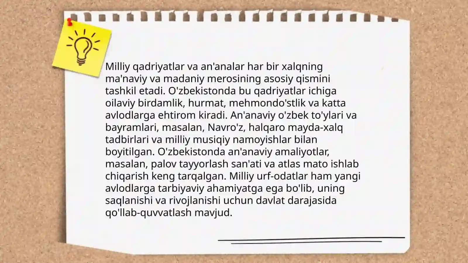 Milliy qadriyatlar inson hayotidagi ahamiyati 4