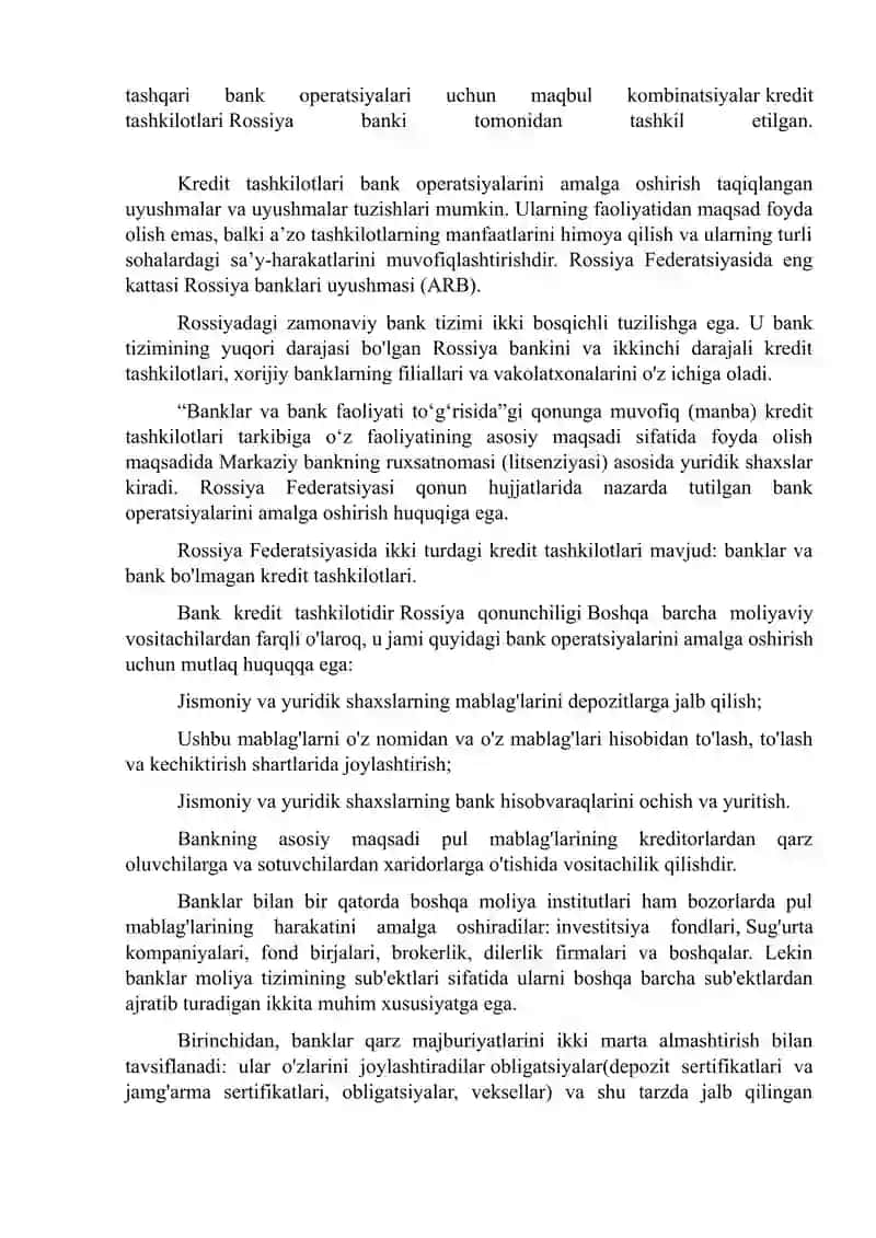 Rossiya Federatsiyasida Bank ishi 4