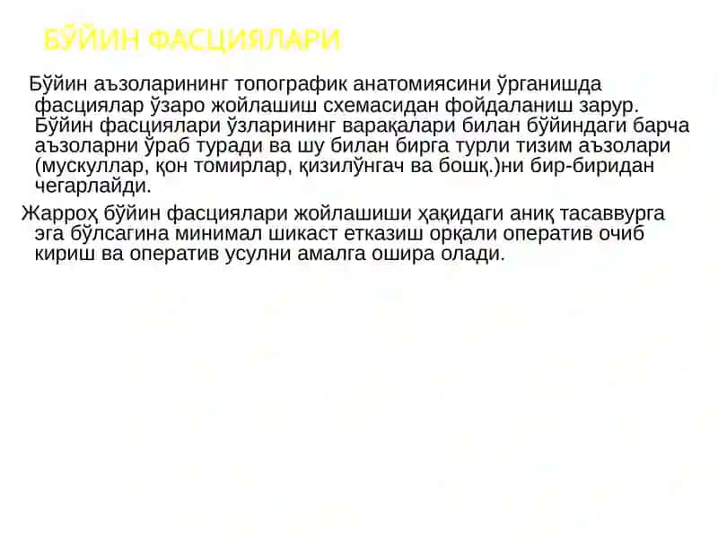 Бўйинсоҳасининг клиник анатомияси 4