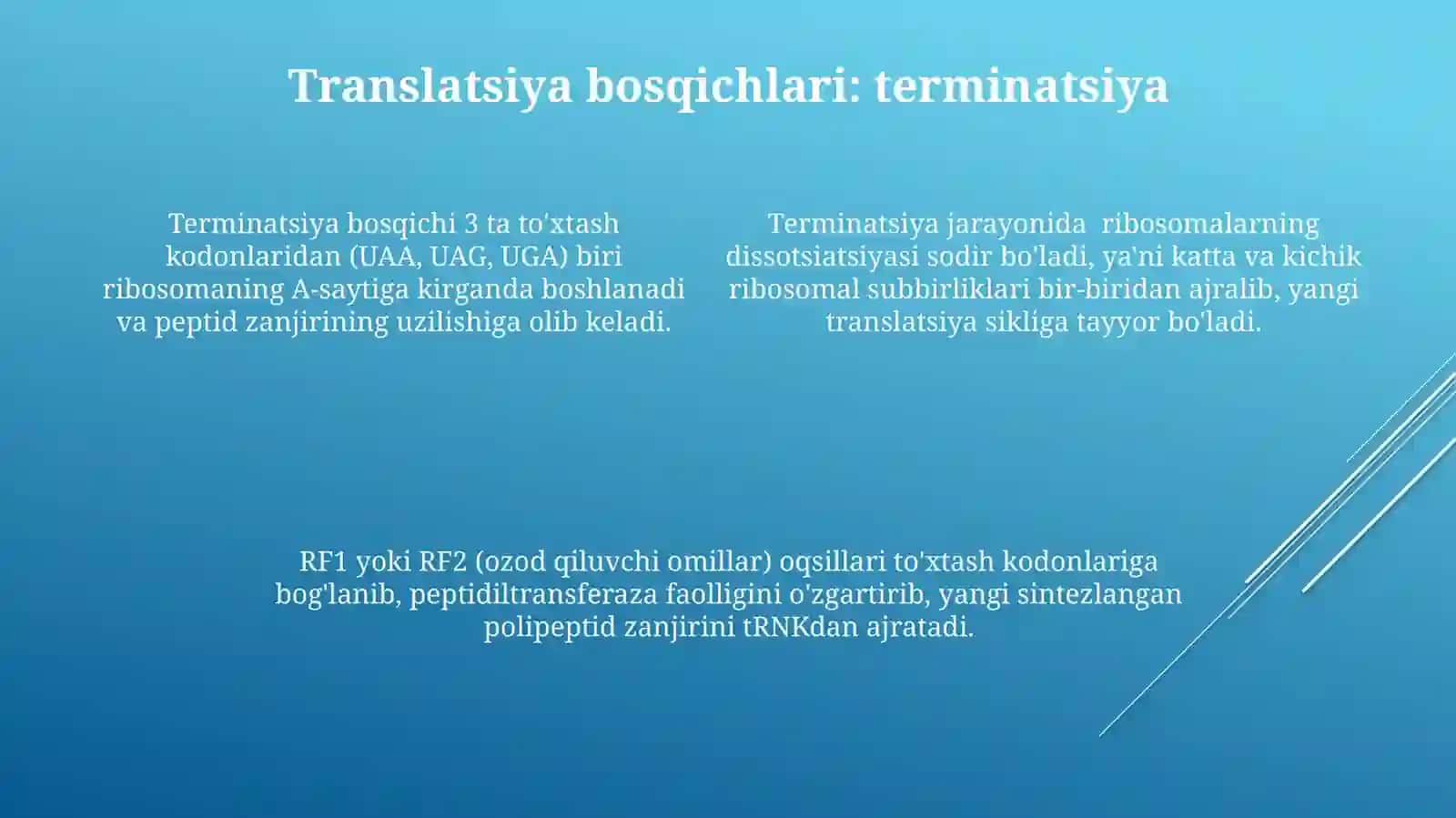 Oqsil biosintizi Kodon va anitikodon 4