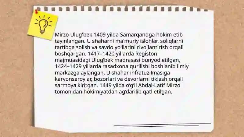 Mirzo Ulug'bekning hayoti va oilaviy kelib chiqishi 4