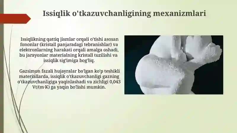 Materiallarni issiqlik izolyatsiyasi xususiyatlari 4