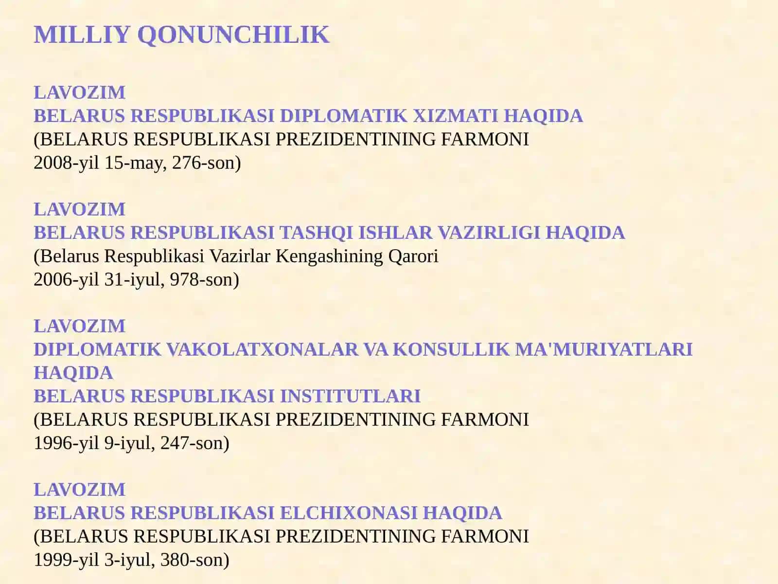 1961-yildagi "Diplomatik munosabatlar to'g'risida"gi Vena konvensiyasi 4