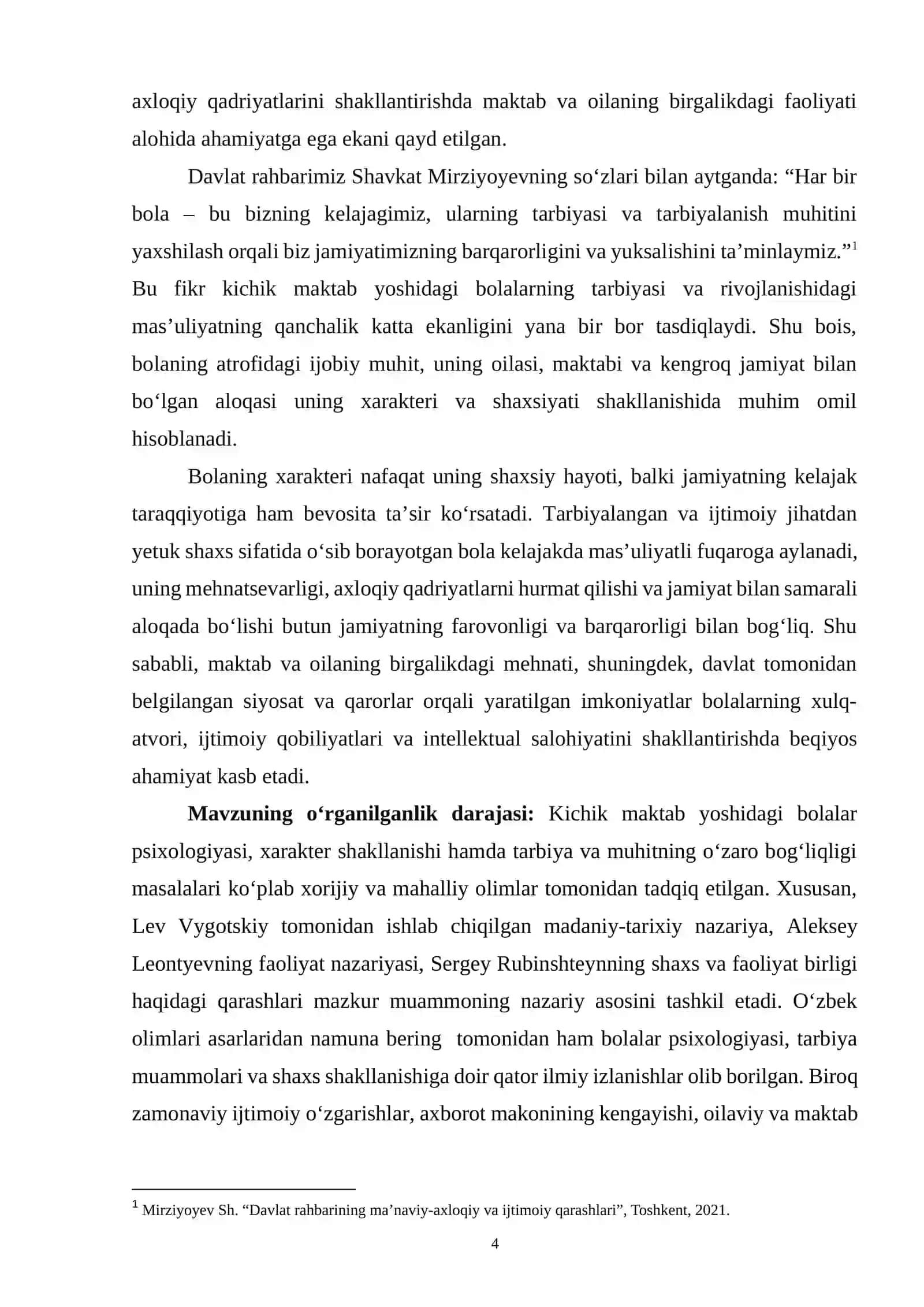 Kichik maktab yoshidagi bolaning xarakter xususiyatlarining shakllanishida tarbiya va muhitning roli 4