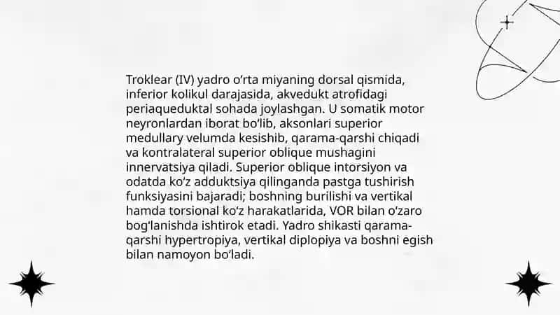 Okulomotor (III) yadro va uning ahamiyati 4