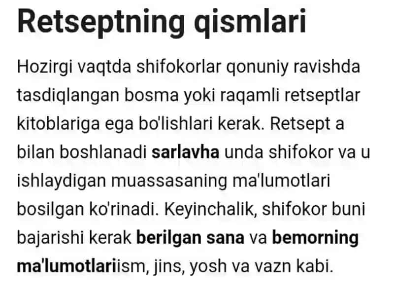 RETSEPT TARIXI 4
