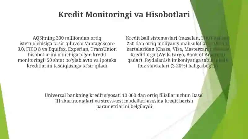Universal bankning kredit siyosati 4