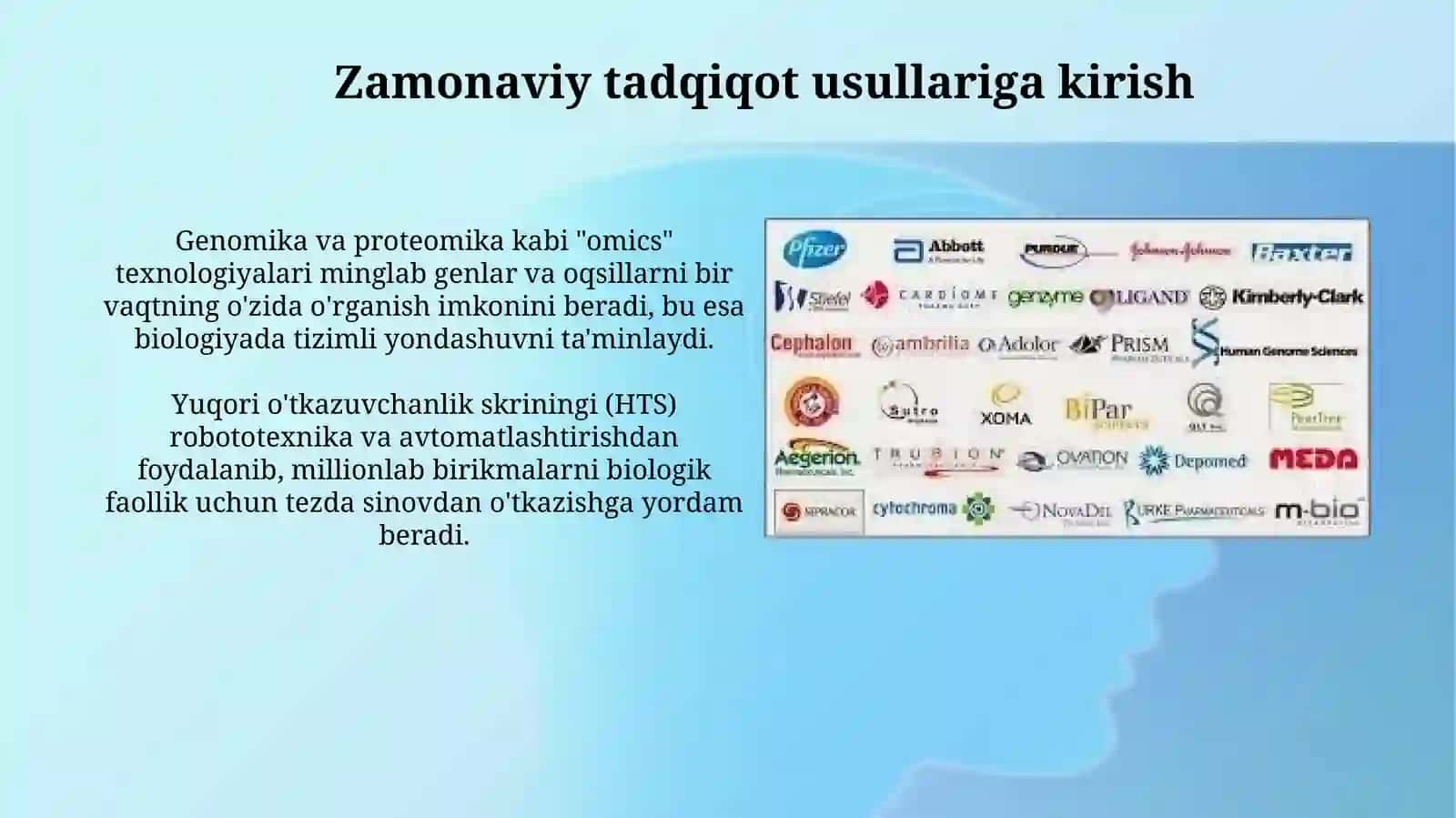 Biologiyada zamonaviy tadqiqot usullari faning paydo bo'lish tarixi 4