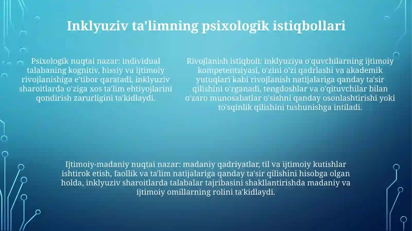 Turli Yo'Nalishidagi Ilmiy Tadqiqotlarda Inklyuziv Ta’Lim Muammolarini O'Rganish 4