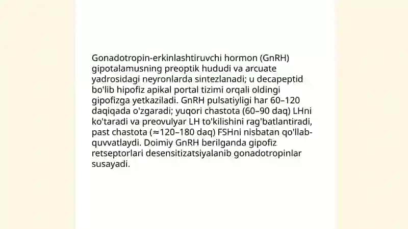 Jinsiy siklning gormonal boshqaruv mexanizmi 4
