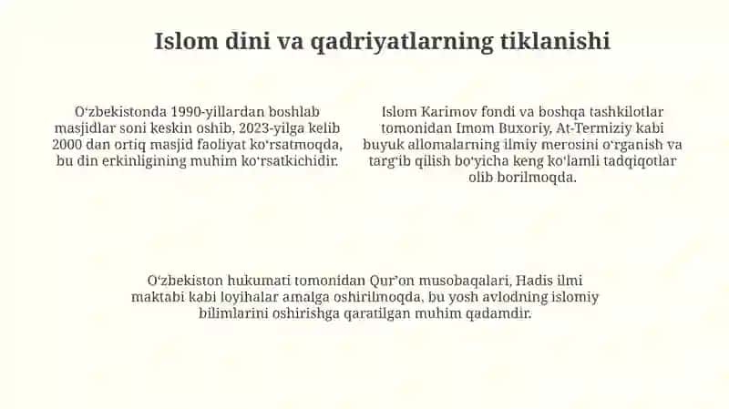 O‘zbekistondagi ma’naviy va madaniy taraqqiyot 4