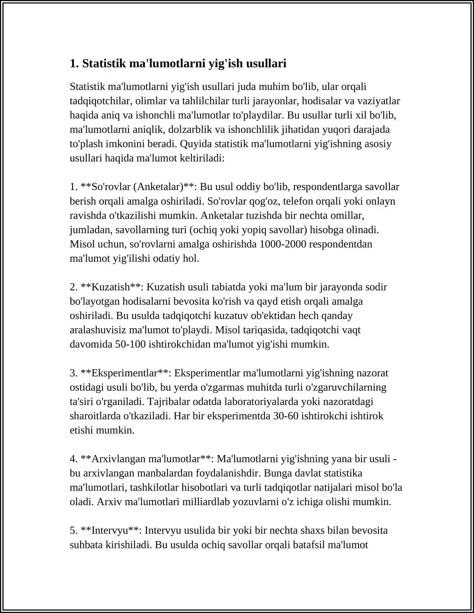 TIBBIY-BIOLOGIK MASALA MISOLIDA MATEMATIK STATISTIKA ELEMENTLARI 4
