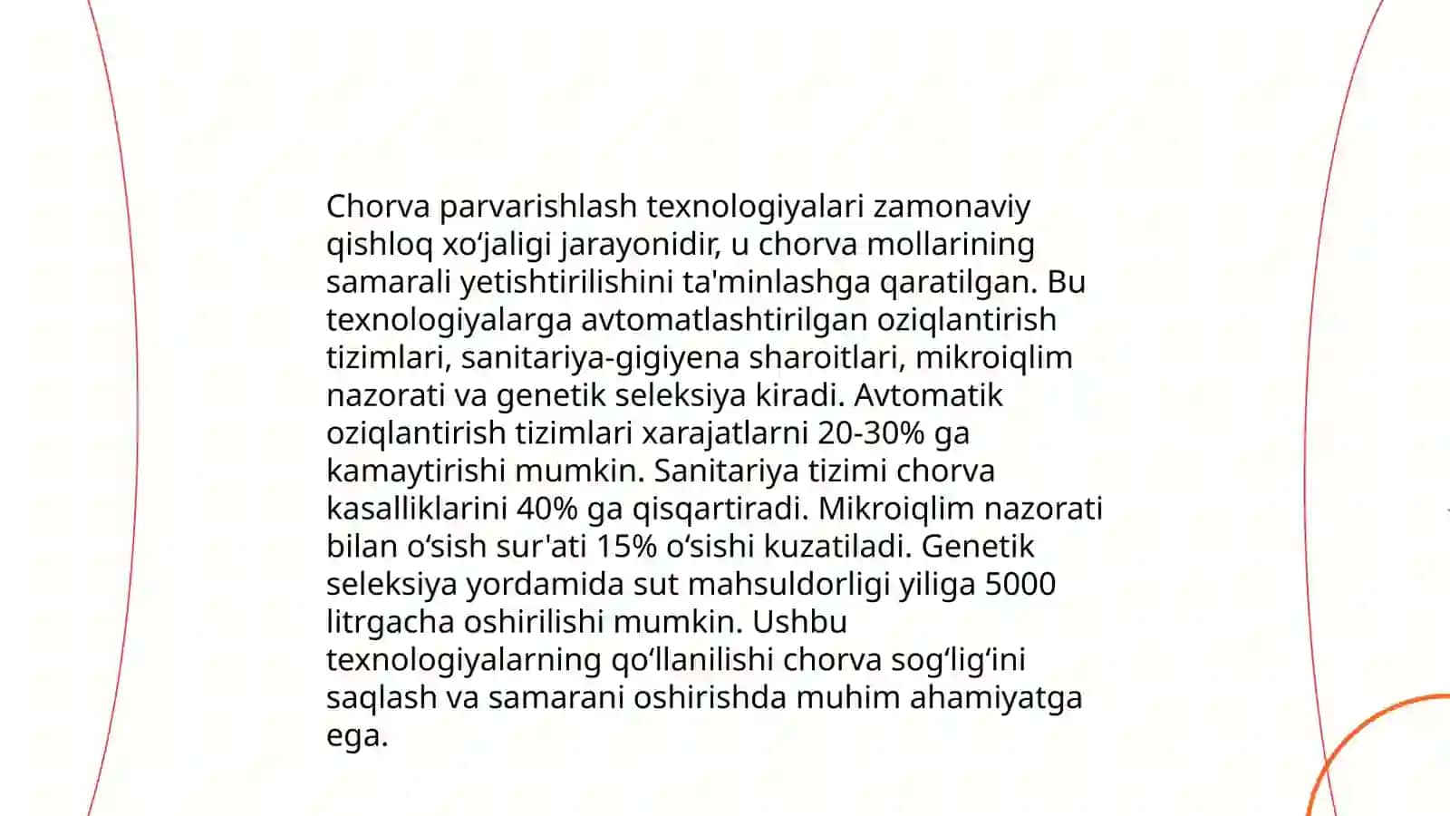 Chorva fermer xojaligi ish tartibi va mahsulotlari 4