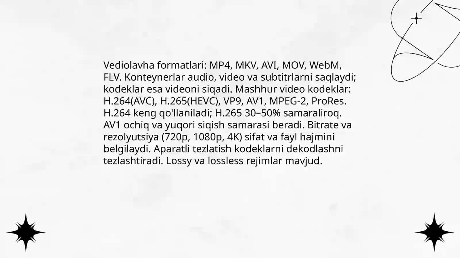 Multimedia, vediolavha, animelar haqida ma'lumot 4
