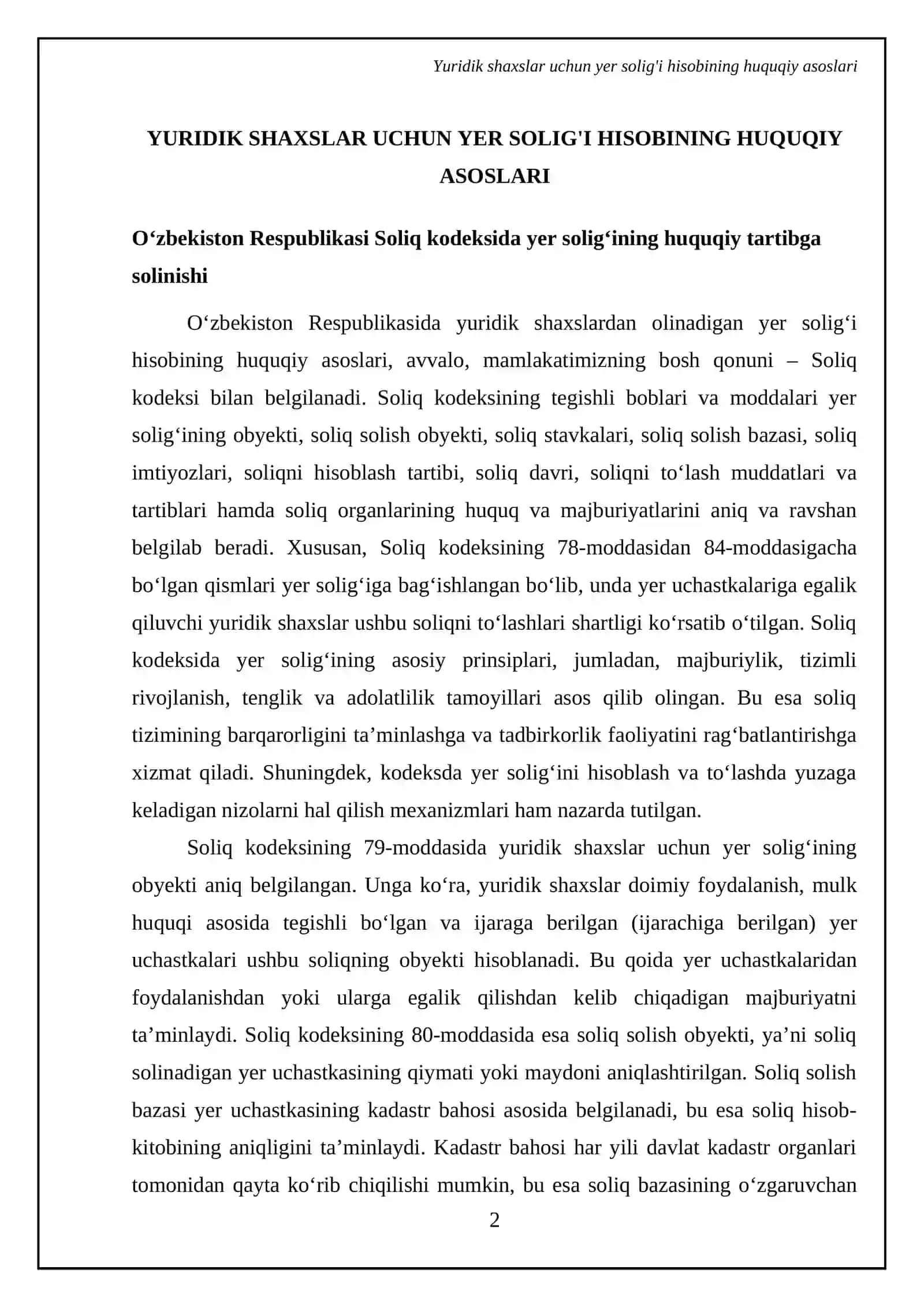 Yuridik shахslаrdаn оlinаdigаn yеr sоlig’i hisоbi vа hisоbоti 4