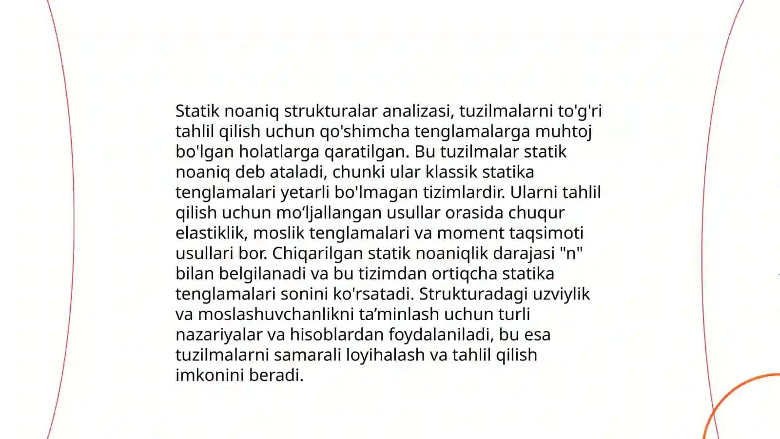 Buralishda statik noaniq masalalarni hisoblash by Erkinov Axrorbek 4