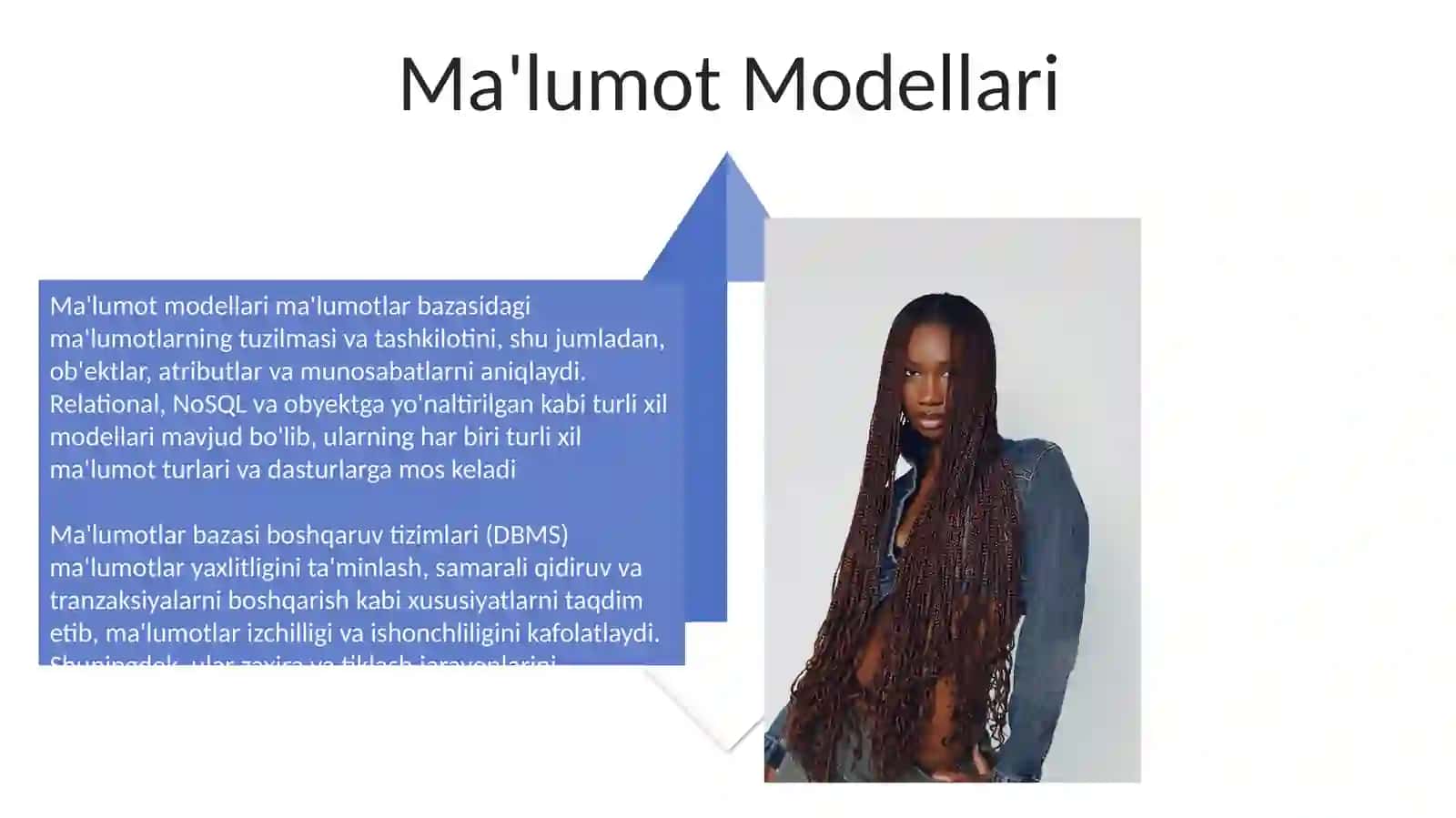 Ma'lumotlar bazalarini boshqarish tizimlari 4