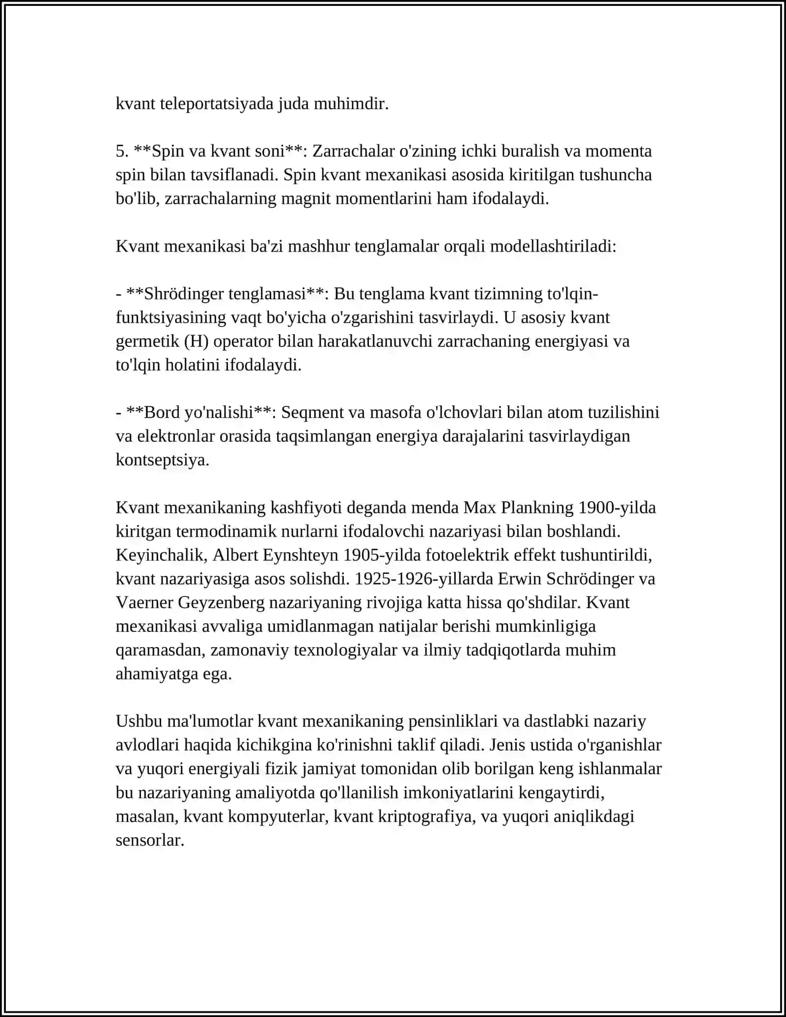 O'TA O'TKAZUVCHANLIK VA UNING KVANTOMEXANIK TALQINI 4