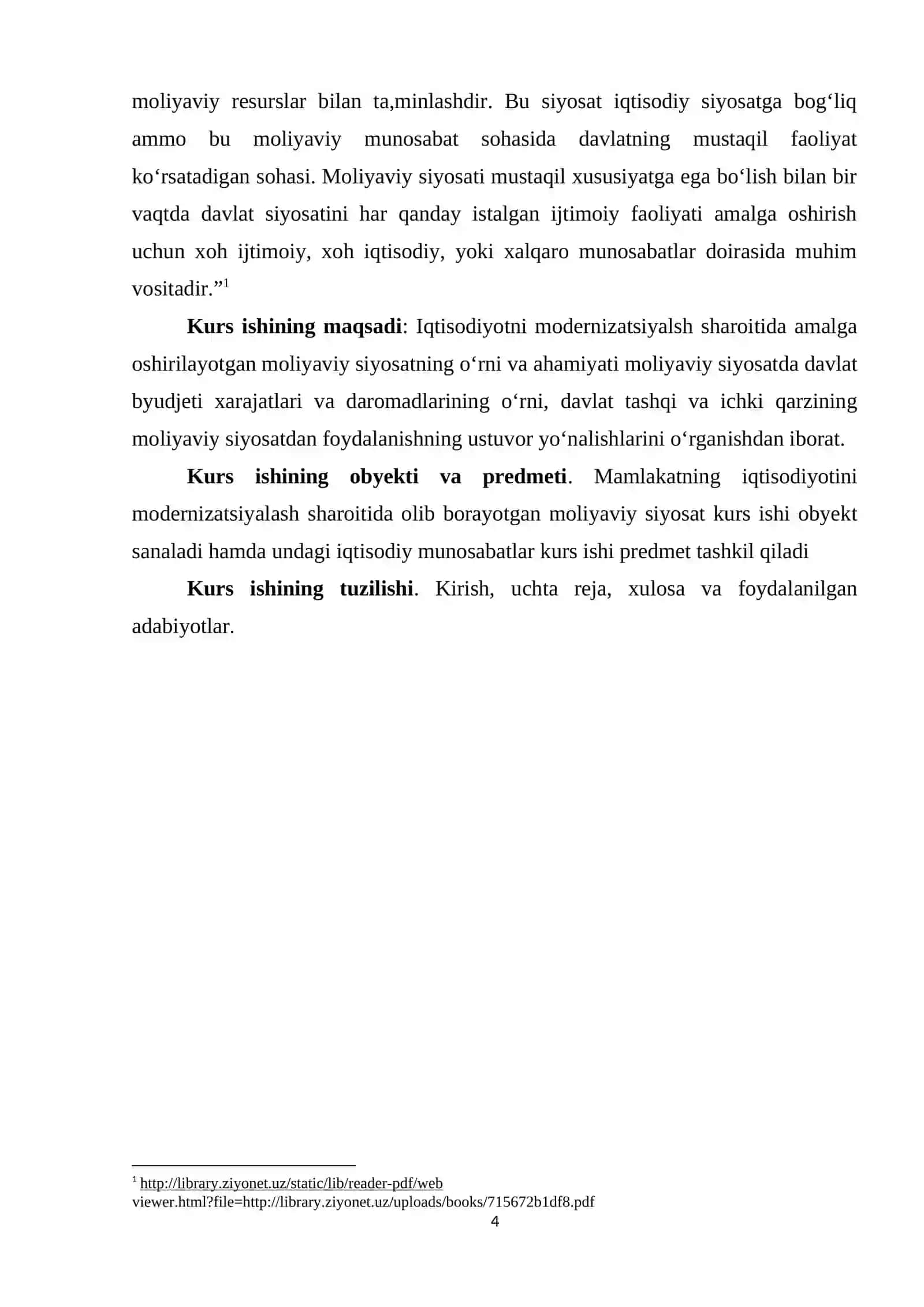 Iqtisodiyotni modernizatsiyalash sharoitida O‘zbekistonda amalga oshirilayotgan moliya siyosatning ustuvor yo‘nalishlari 4