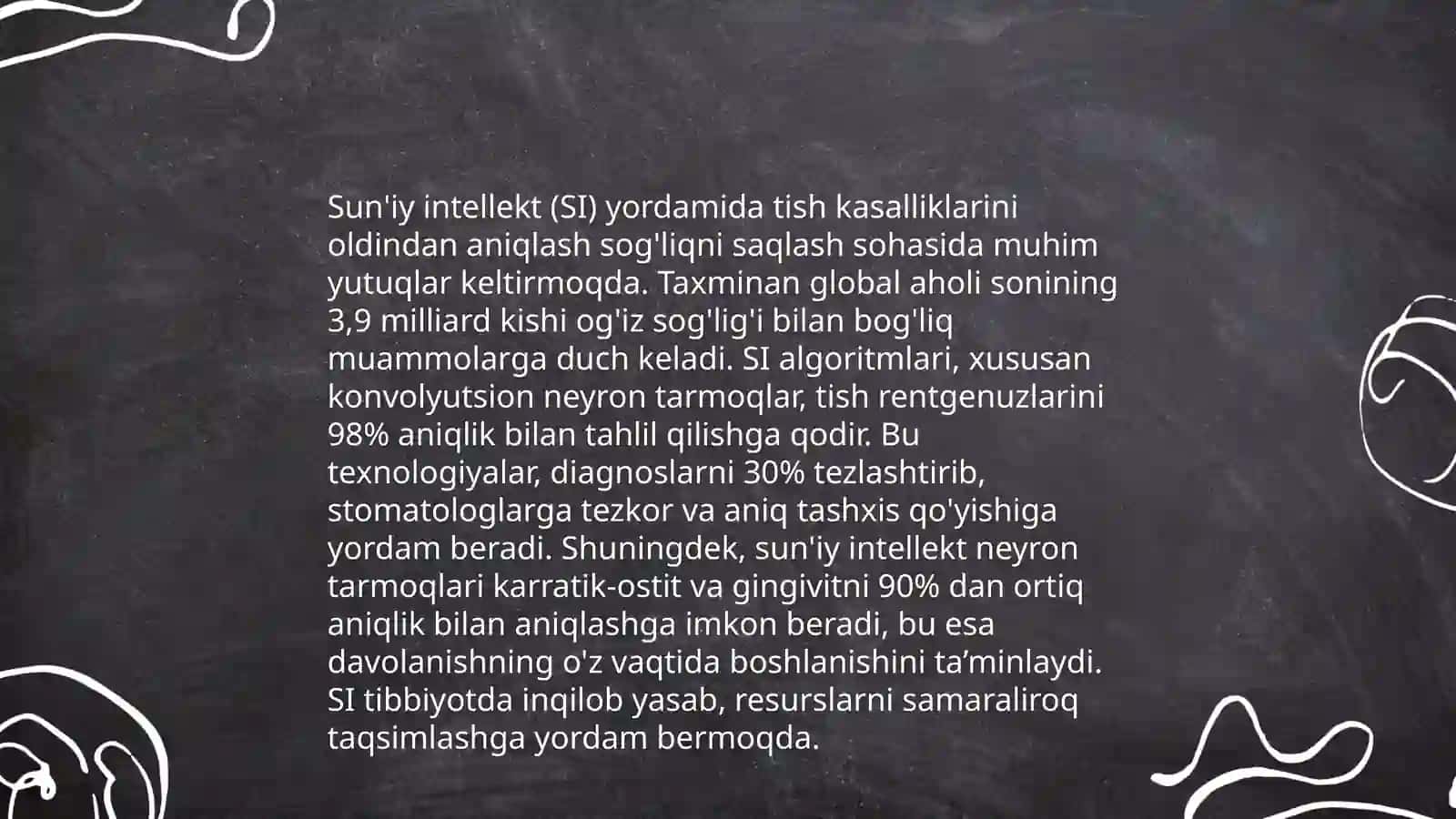 Stomatologiyada sunʼiy intellektni qoʻllash istiqbollari 4