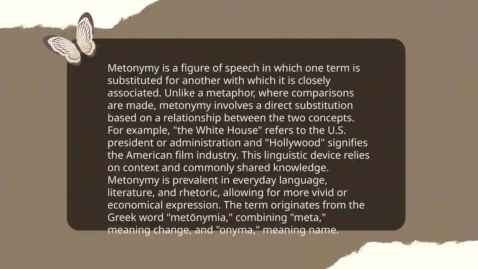 Metaphor and Metonomy 4