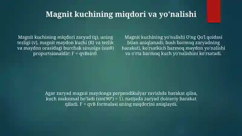 Magnit maydonning zaryadgata’siri 4