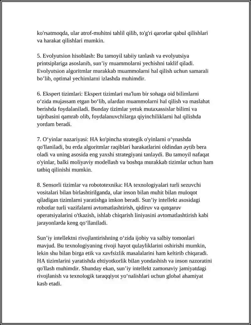 Sunʼiy intellektning asosiy tamoyillari 4