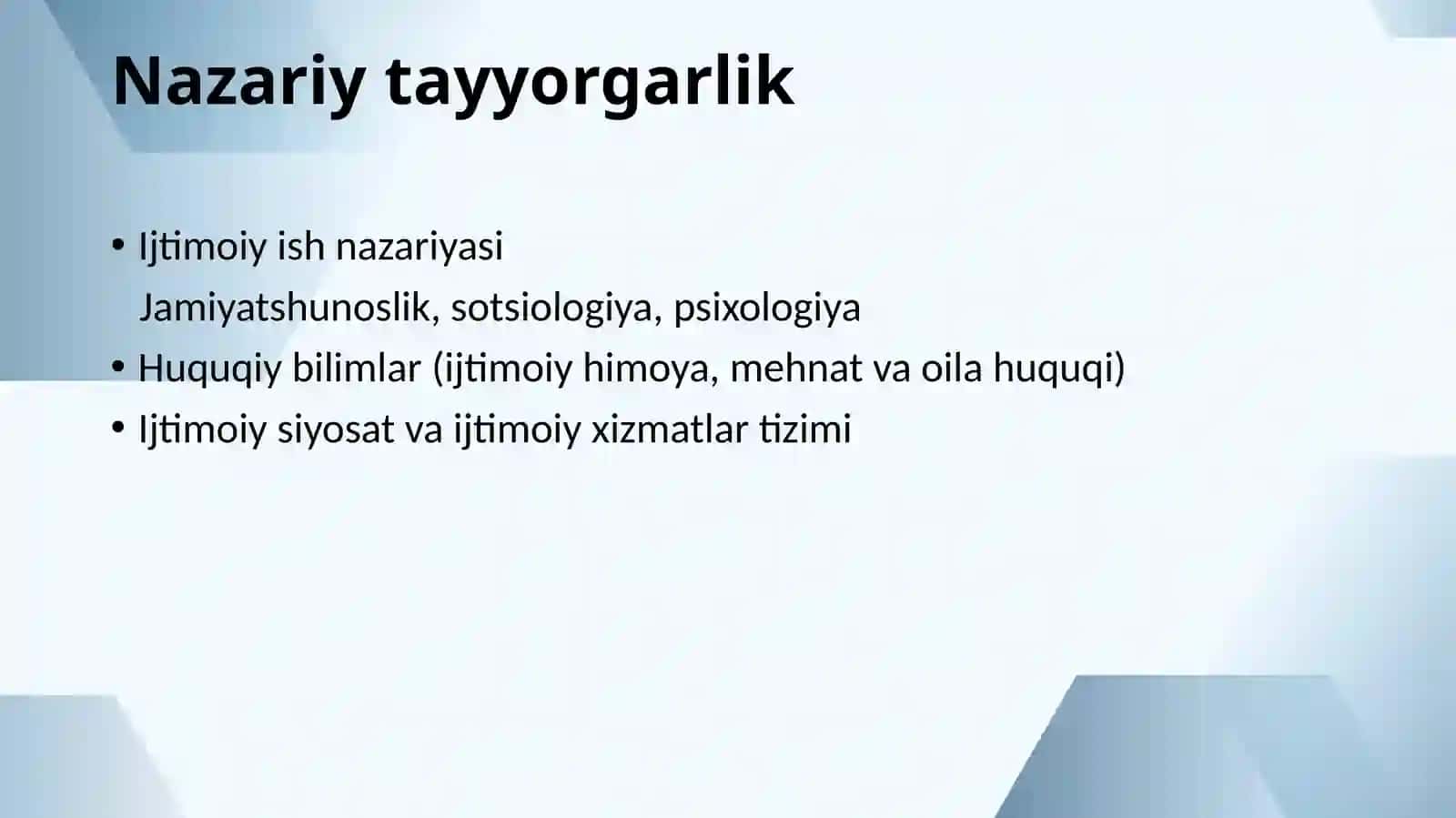 Ijtimoiy xodimlarning kasbiy tayyorgarligi 4