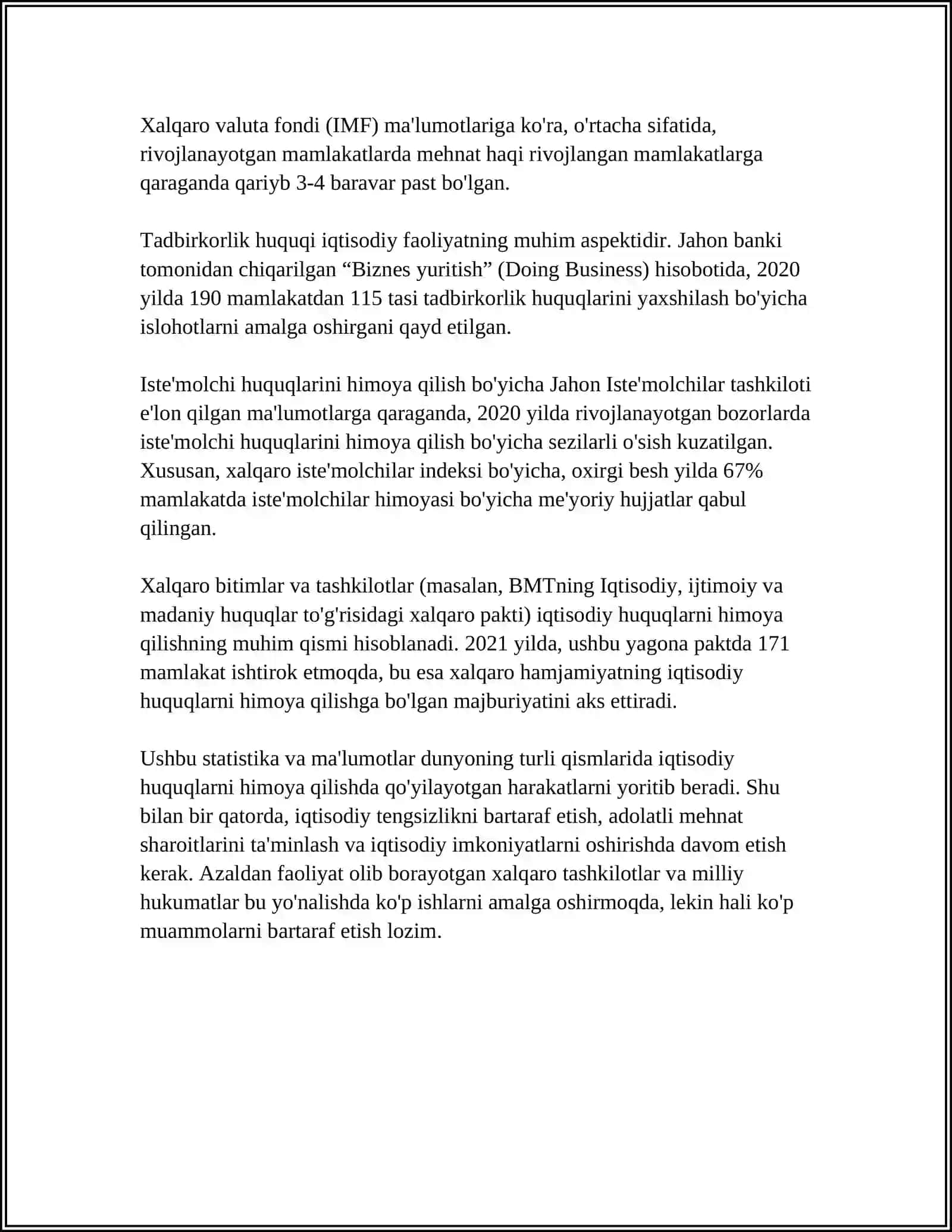 FUQAROLARNING IQTISODIY VA IJTIMOIY HUQUQLARI 4